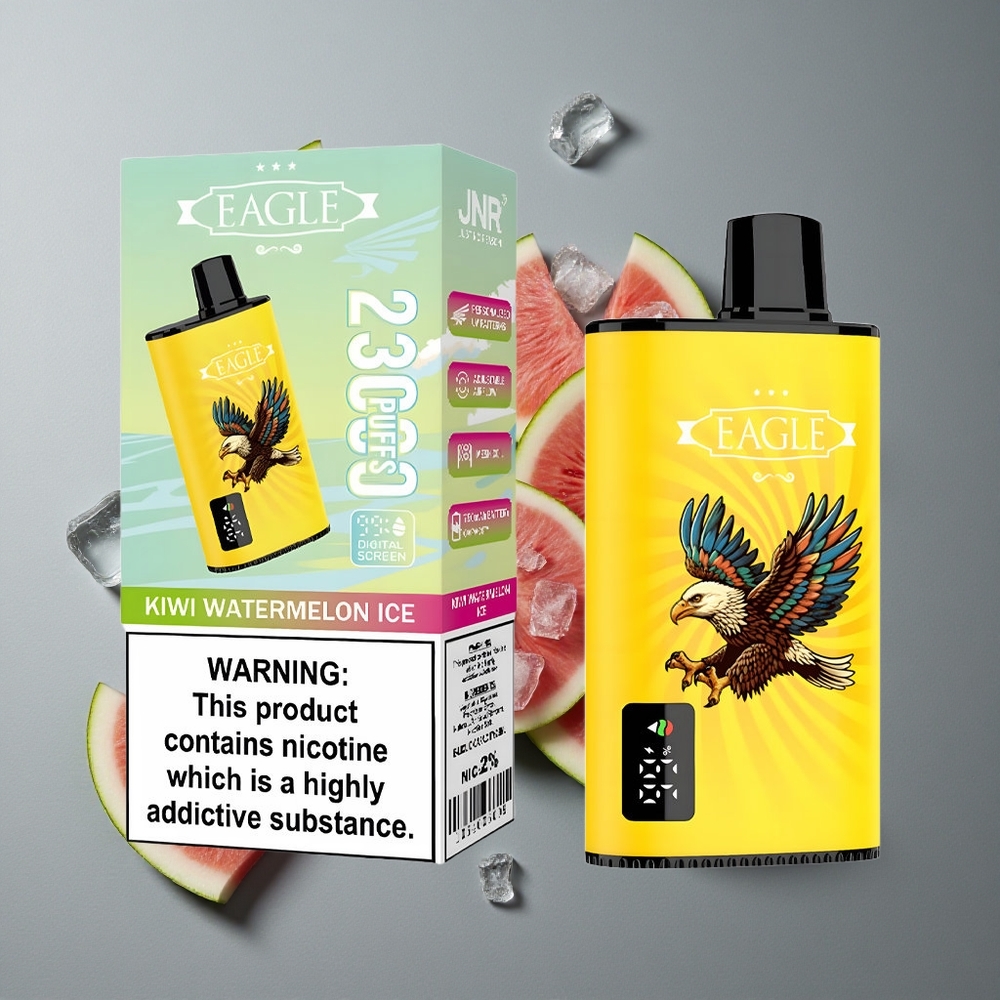 JNR EAGLE Smart 23000 Puffs Kiwi Pepene Gheață cu Ecran Digital și Încărcare Type-C