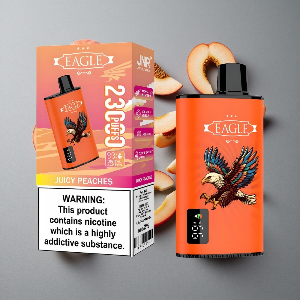 JNR EAGLE Smart 23000 Puffs Piersică Zemoasă cu Ecran Digital și 25ml e-Lichid
