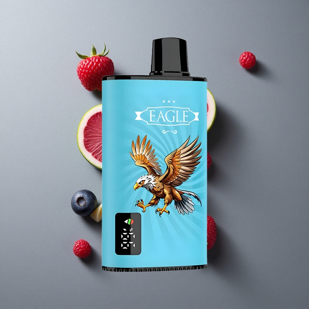 JNR EAGLE Smart 23000 Puffs Vape de unică folosință Afine Zmeură Acru cu Ecran Digital și 1.0ohm Mesh Coil