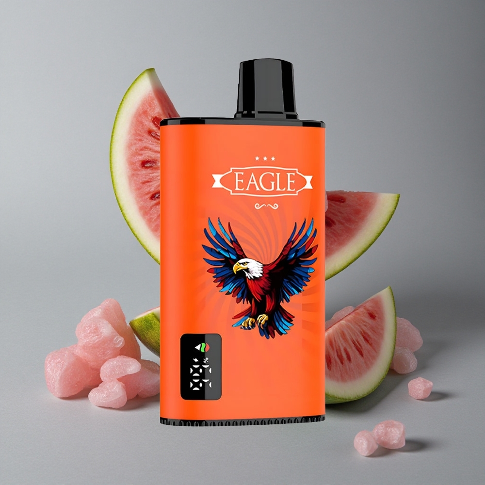 JNR EAGLE Smart 23000 Puffs Vape de unică folosință Bubblegum de Pepene Verde cu Ecran Digital și Ânfasură Mesh 1.0ohm