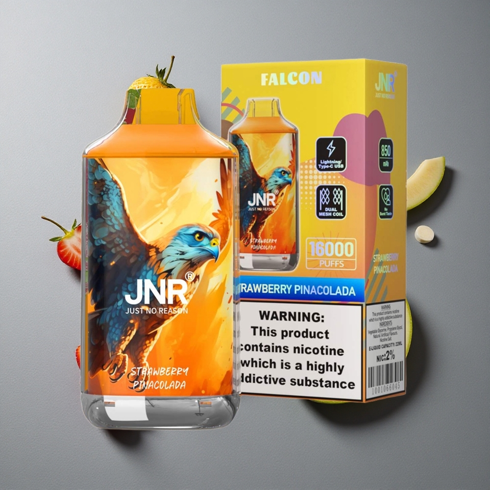 JNR Falcon 16000 Puffs Coil Dual Mesh Aroma Pina Colada Căpșuni