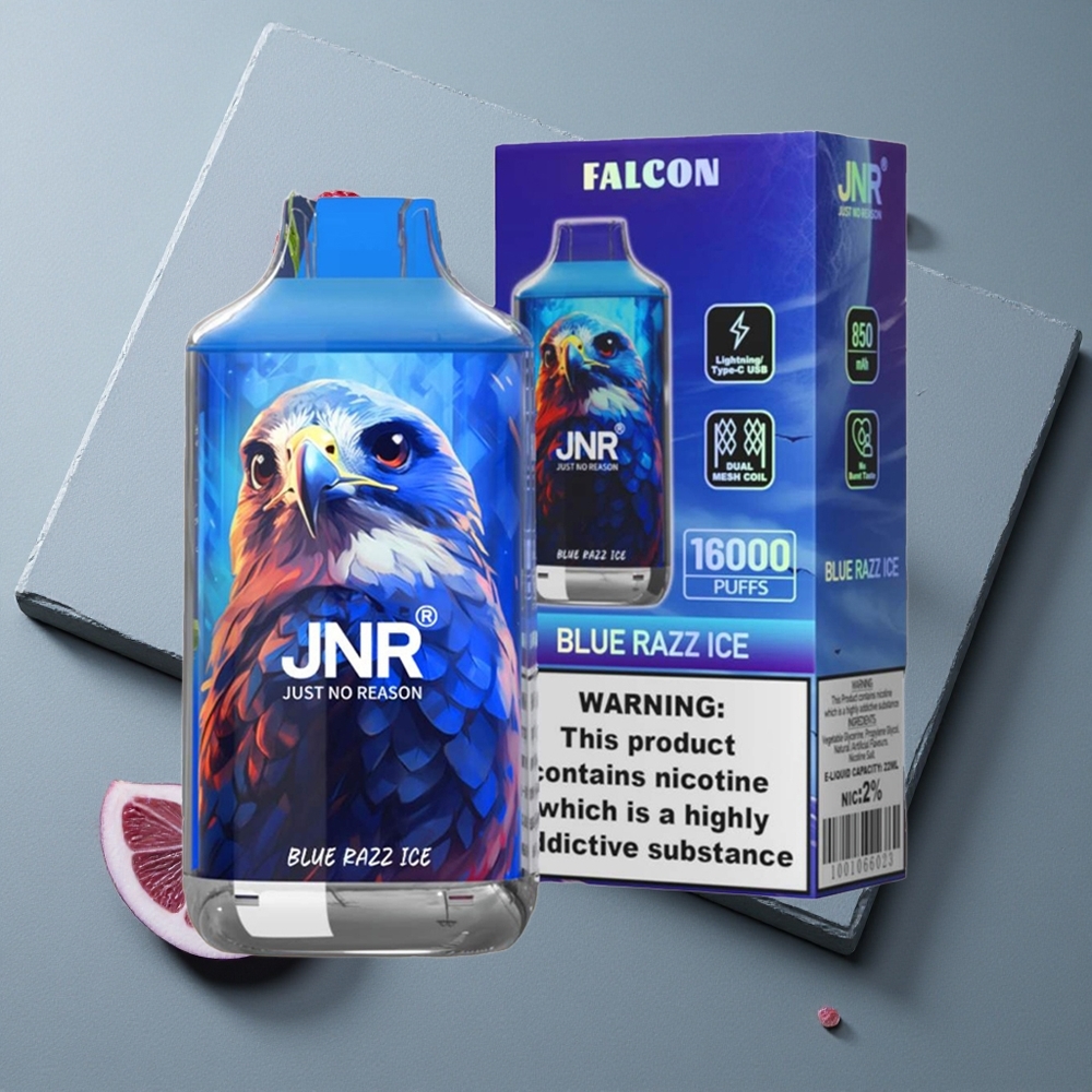 JNR Falcon 16000 Puffs Dispozabil Vape Afine Gheață cu 22ml Lichid și Dual Mesh Coil