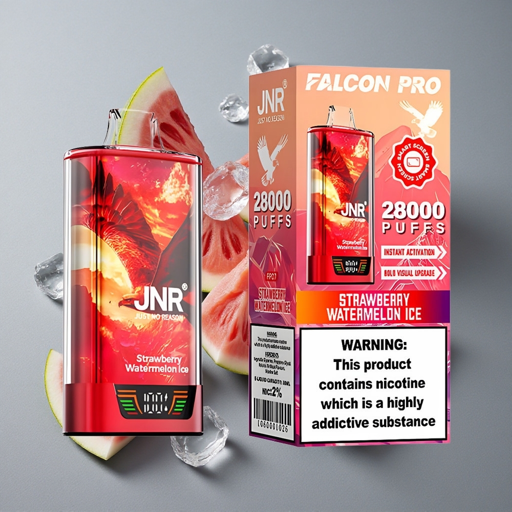 JNR Falcon Pro 28000 Capsă Unică Capsă Unică Căpșuni Pepene Gheață cu 28000 de Puffs și 30ml