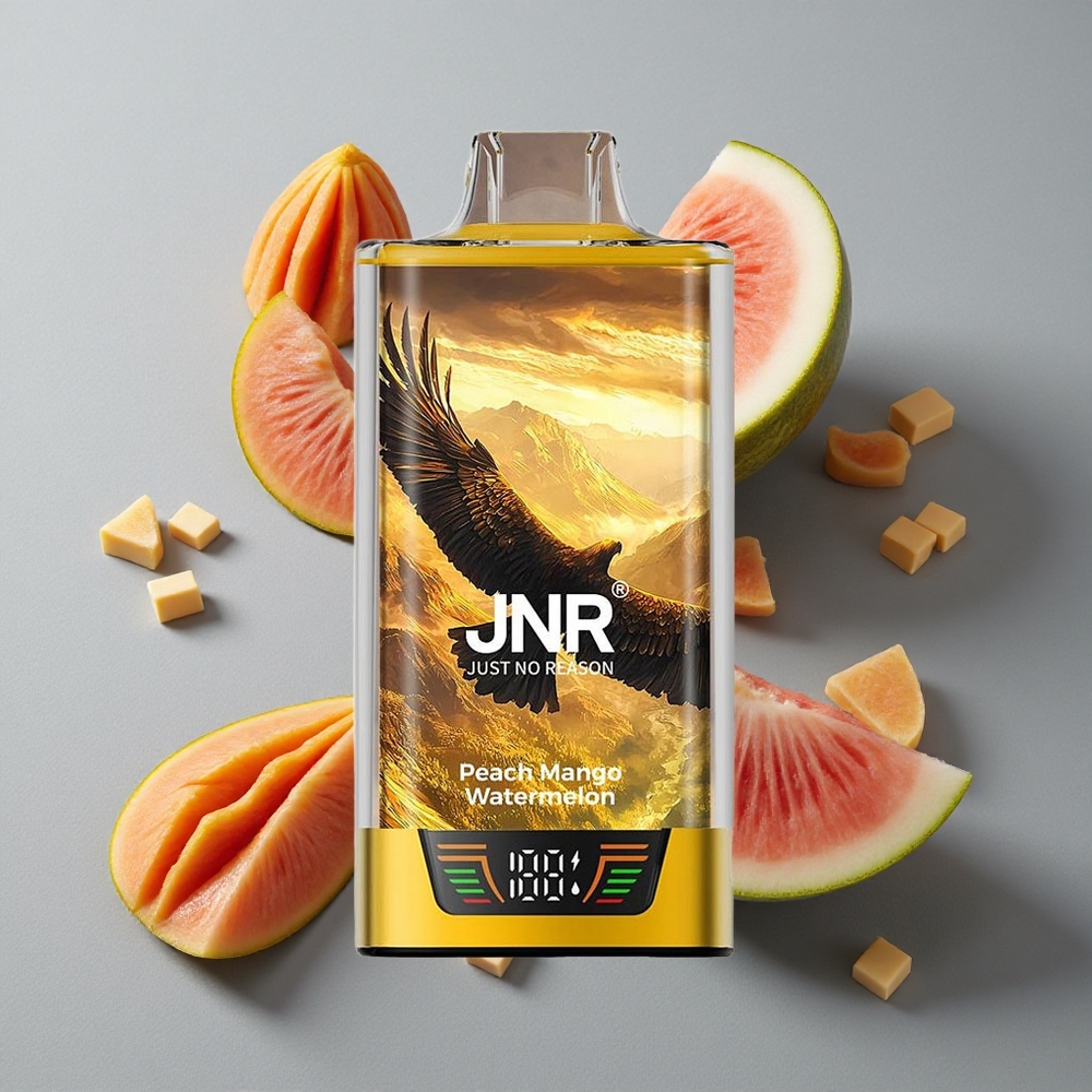 JNR Falcon Pro 28000 Puffs Peach Mango Pepene Verde cu 5% Nicotina
