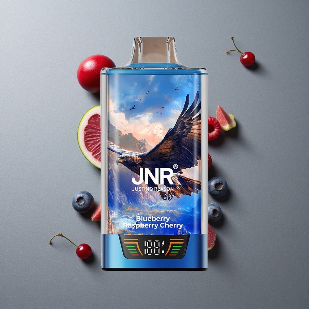 JNR Falcon Pro 28000 Vape de unică folosință Afine-Zmeură-Cireșă cu 28000 de Puffs și 5% Nicotină
