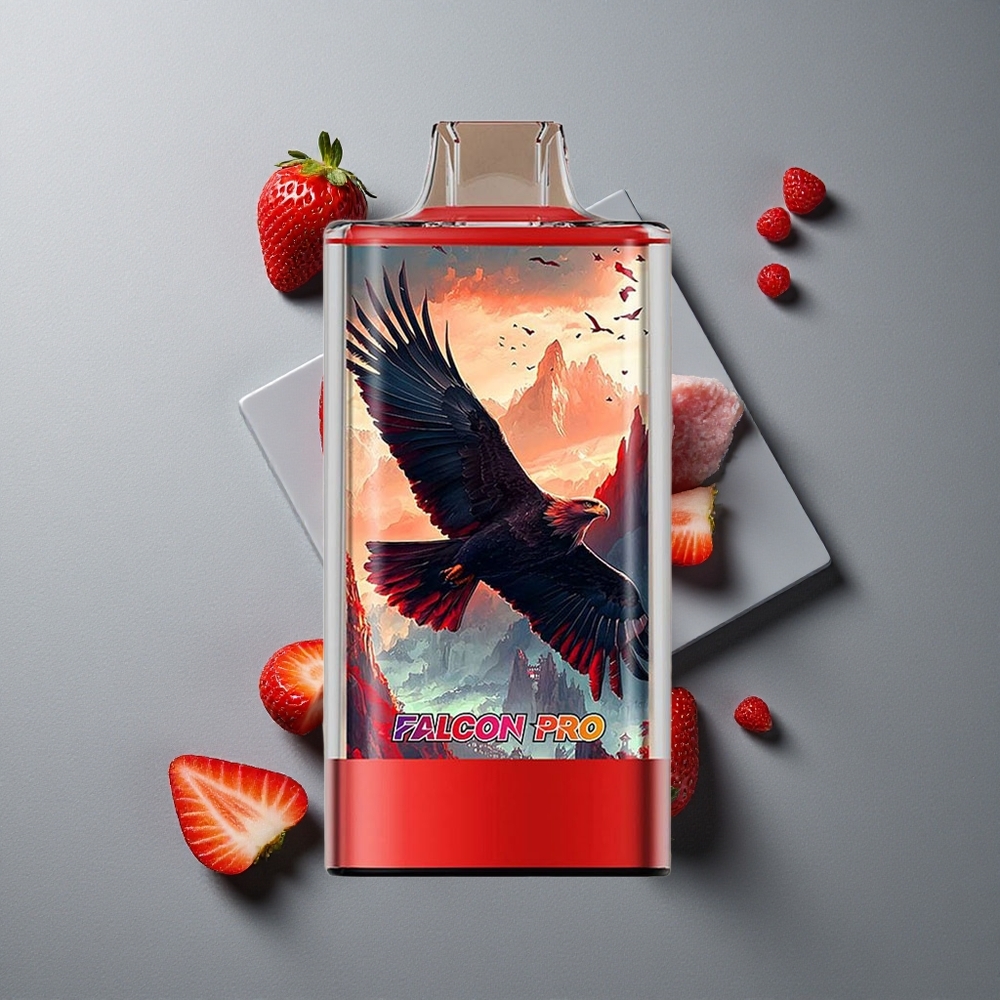 JNR Falcon Pro 28000 Vape de unică folosință Capsună Înghețată cu 28000 de Puffs și Încărcare USB Type-C