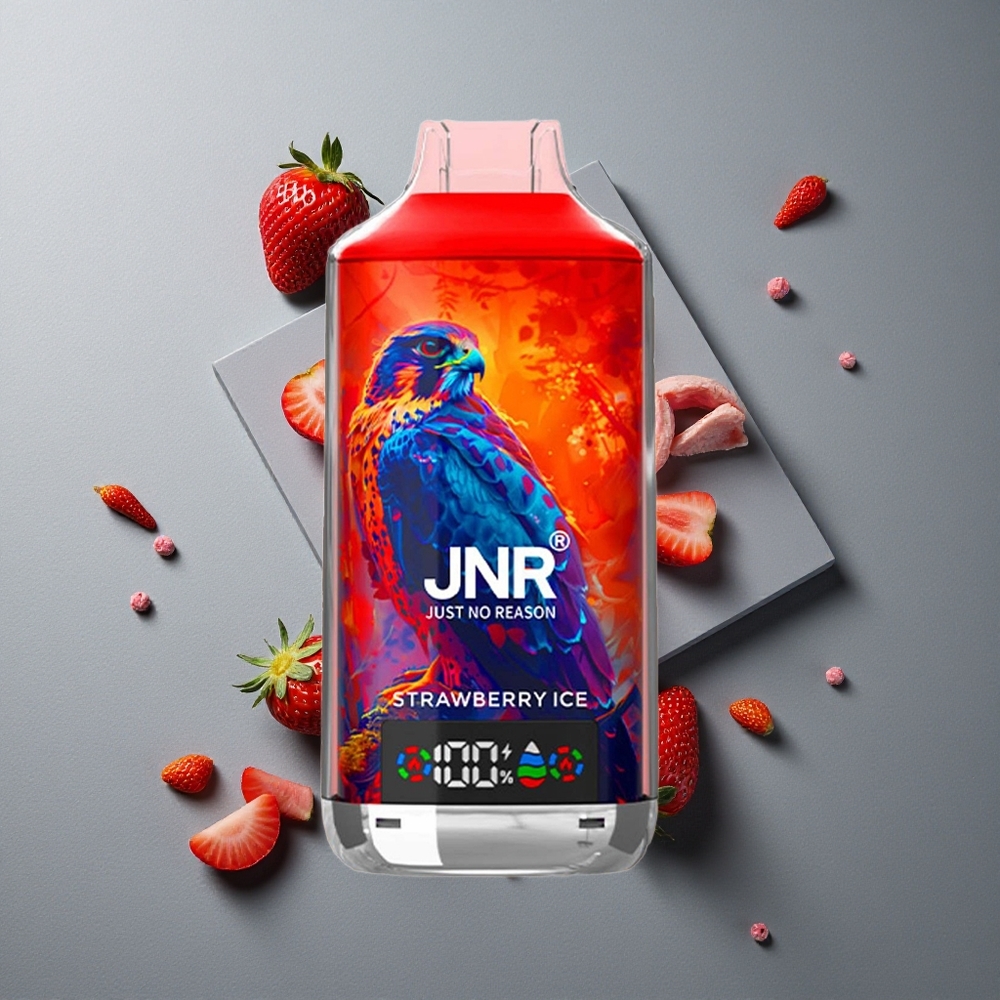 JNR Falcon X 18000 Puffs Capsa de Unica Folosinta Capsuni Gheata cu Capacitate E-Lichid 24ml