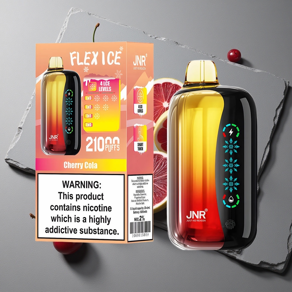 JNR Flex Ice 21000 Puffs Cherry Cola cu 26ml E-lichid și Airflow Personalizabil