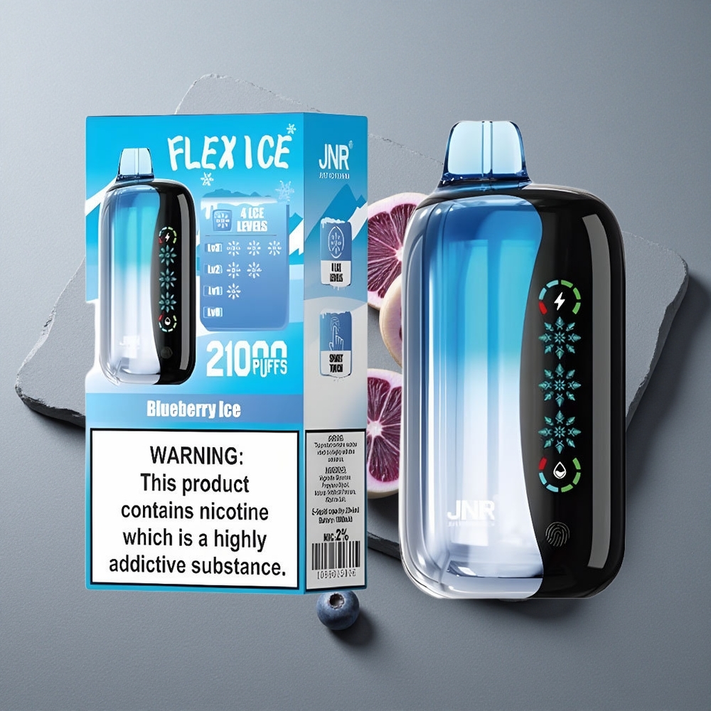 JNR Flex Ice 21000 Puffs Vape de unică folosință Afine Gheață cu 26ml E-lichid
