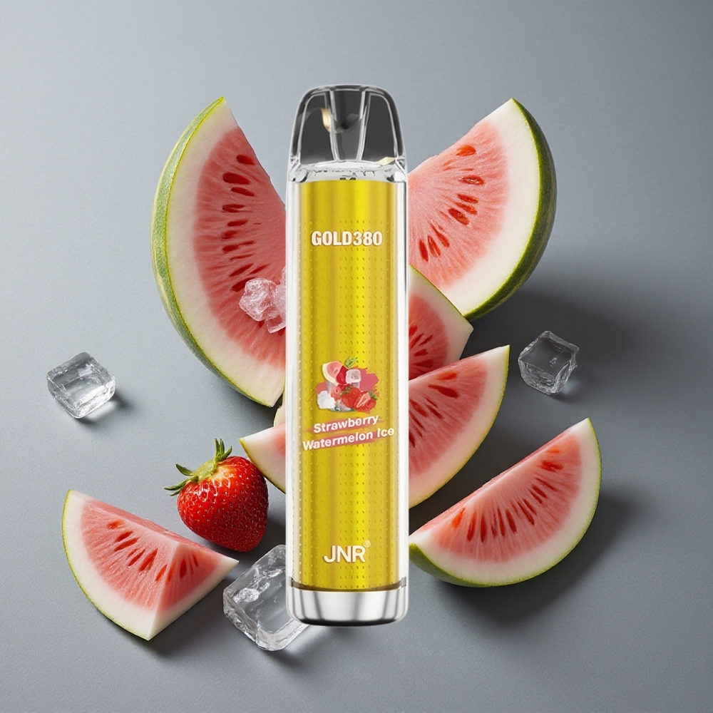 JNR Gold380 6000 Puffs Vape de unică folosință Căpșuni Pepene Gheață 13ml