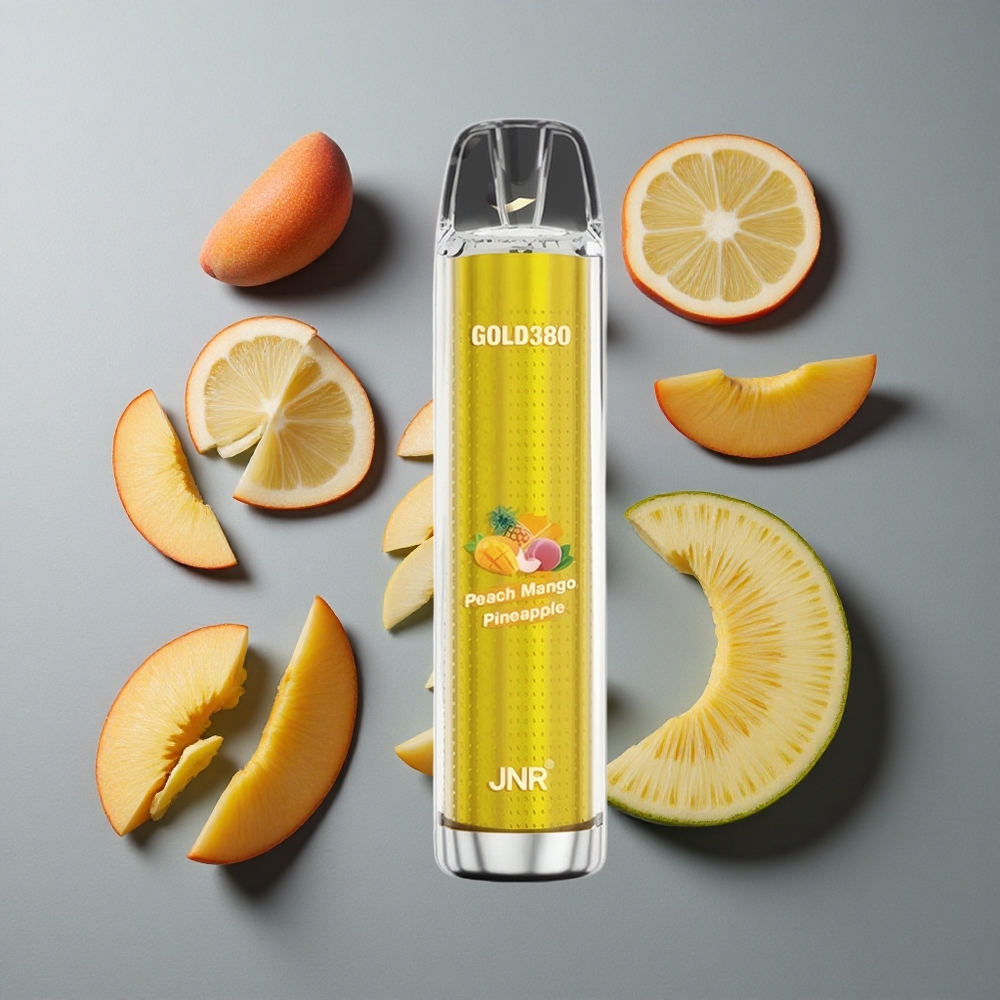 JNR Gold380 6000 Puffs Vape de unică folosință piersică mango ananas 13ml
