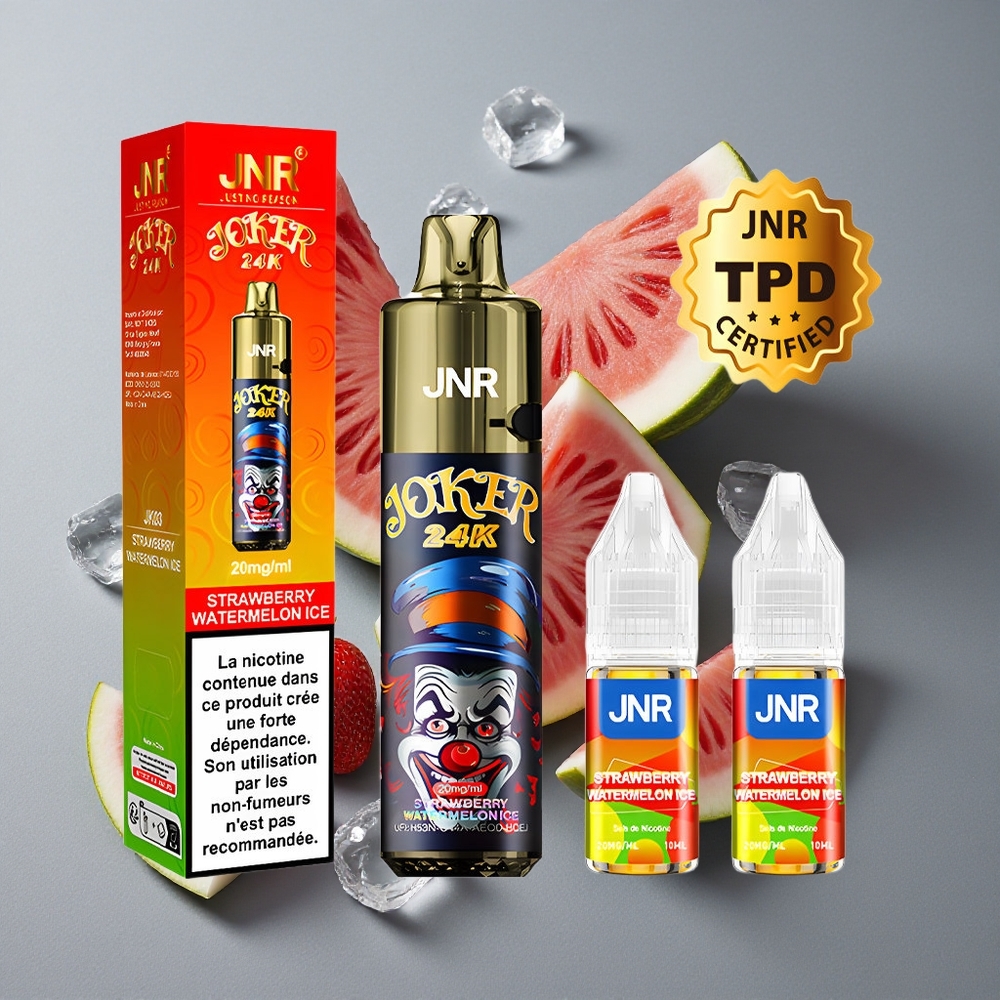 JNR Joker 24K Puffs Capsulă Reîncărcabilă 2+10ml Capsuni Pepene Gheață