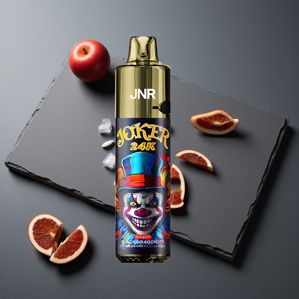 JNR Joker 24K Puffs Reîncărcabil cu 800mAh Baterie și Dragon Negru Gheață