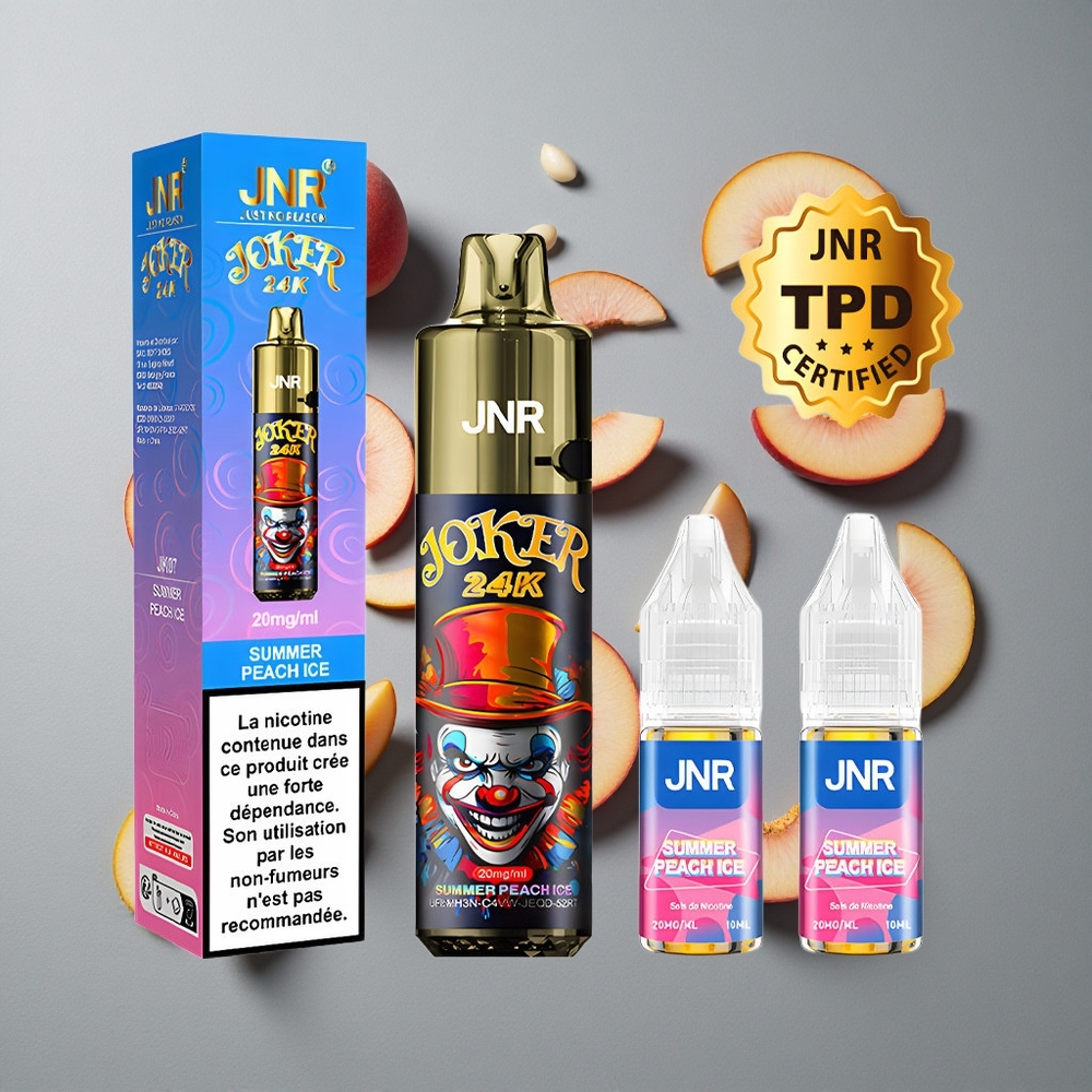 JNR Joker 24K Puffs Țigareta Electronică Dispozabilă piersică de vară gheață cu 24000 de Puffs și 800mAh