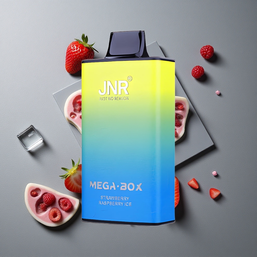 JNR Mega Box 25000 Puffs Capsa Dispozabila Zmeură Căpșună Gheață cu 30ml E-lichid și 850mAh Baterie