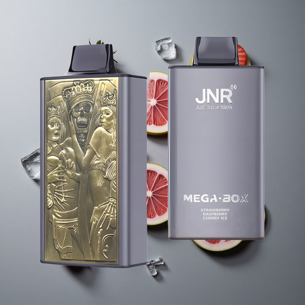 JNR Mega Box 25000 Puffs Capsulă De Lichid 30ml & Încărcare Rapidă Type-C Zmeură Cireșă Gheață