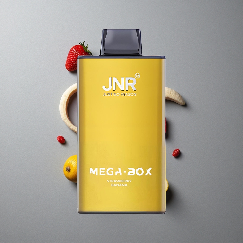 JNR Mega Box 25000 Puffs Vape de unică folosință Capsuni Banane 30ml Lichid