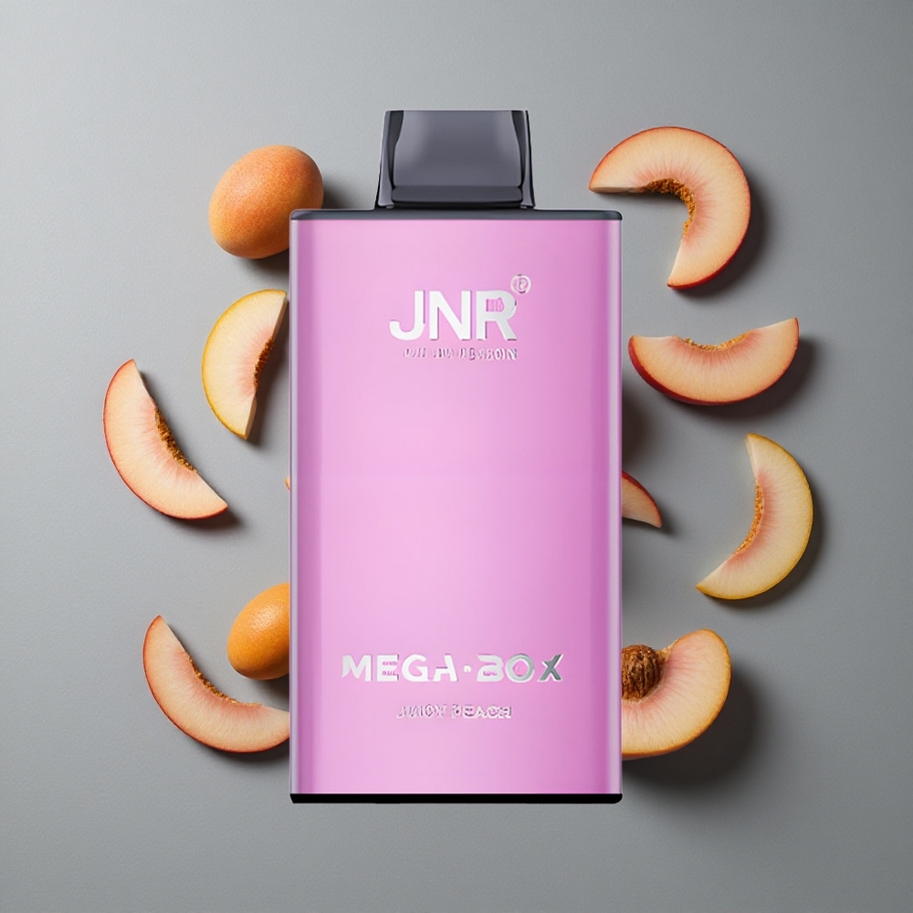 JNR Mega Box 25000 Puffs Vape de unică folosință Piersică Zemoasă cu 30ml E-lichid
