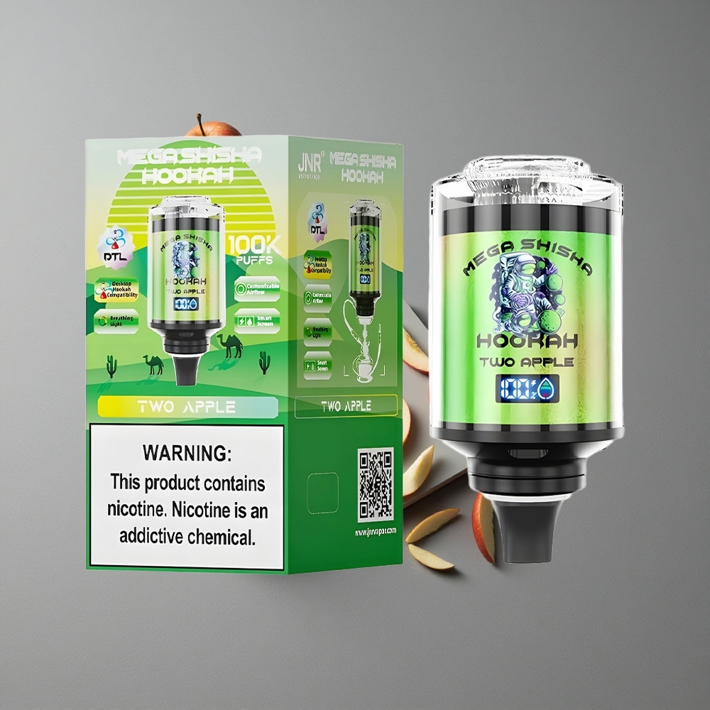 JNR Mega Shisha Hookah 100K Desktop Compatibilitate Două Mere cu Încărcare Rapidă Type-C și Ecran Interactiv