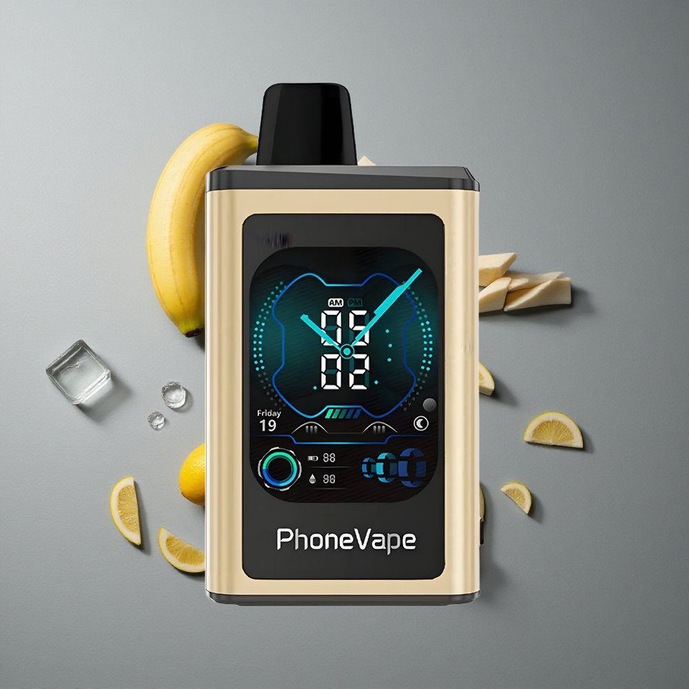 JNR PhoneVape 30000 Puffs Banana Ice cu Baterie Reîncărcabilă 850mAh Type-C
