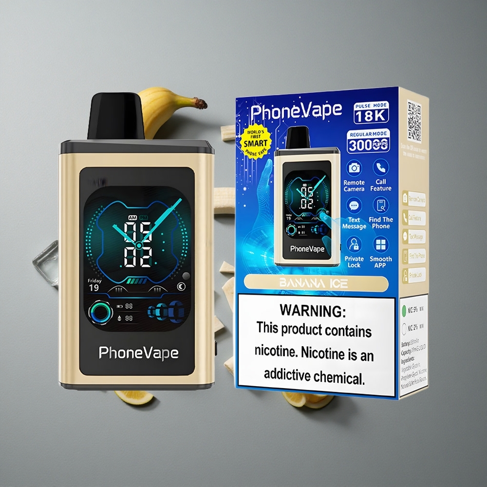 JNR PhoneVape 30000 Puffs Banana Ice cu Baterie Reîncărcabilă 850mAh Type-C