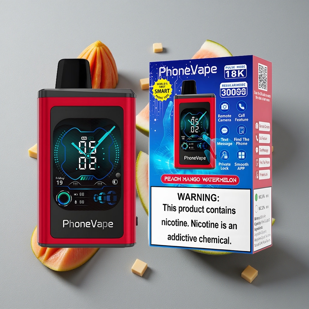 JNR PhoneVape 30000 Puffs Vape de unică folosință piersică mango pepene galben cu Baterie Reîncărcabilă 850mAh Type-C