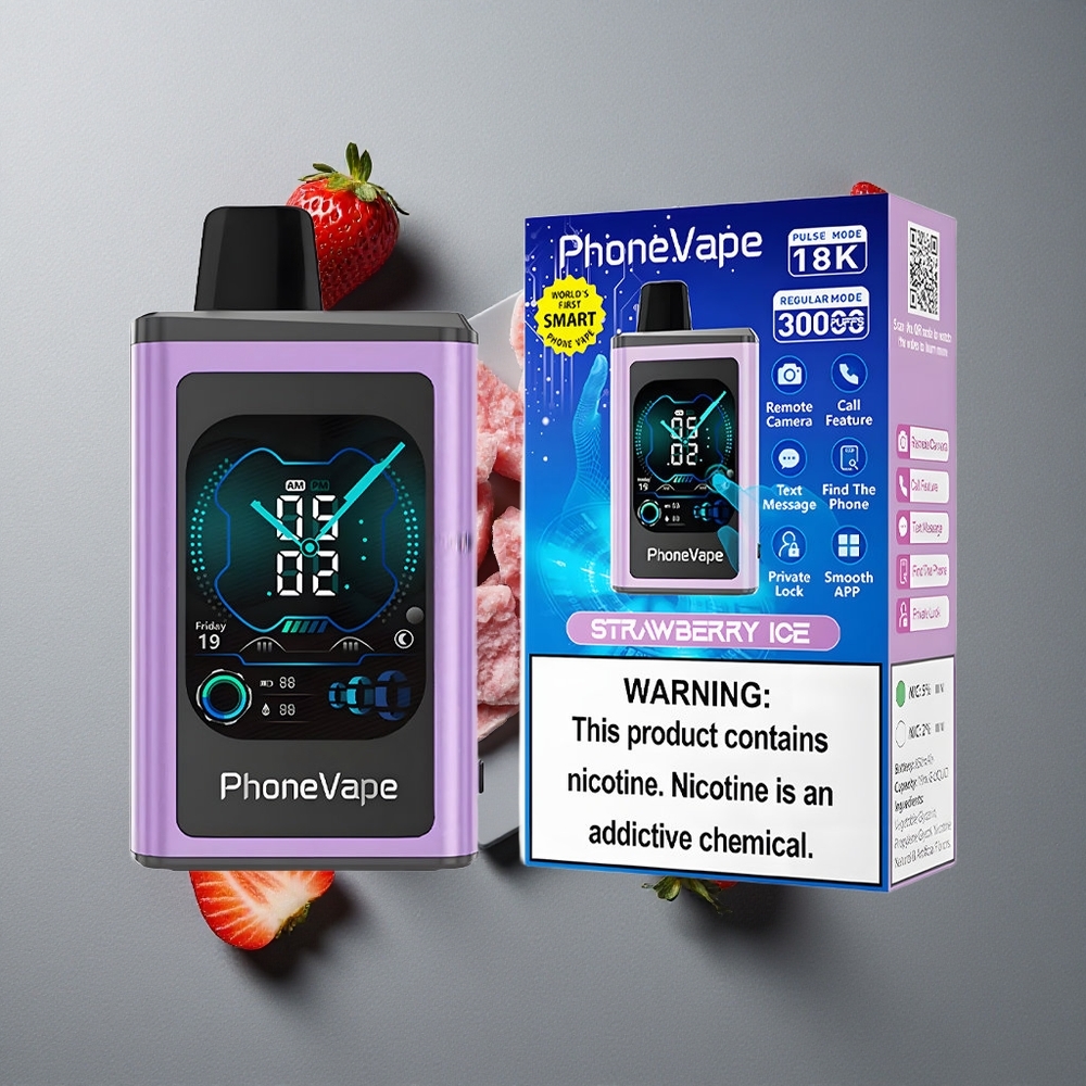 JNR PhoneVape 30000 de Puffs Capsula de Frig cu Afișaj Integral