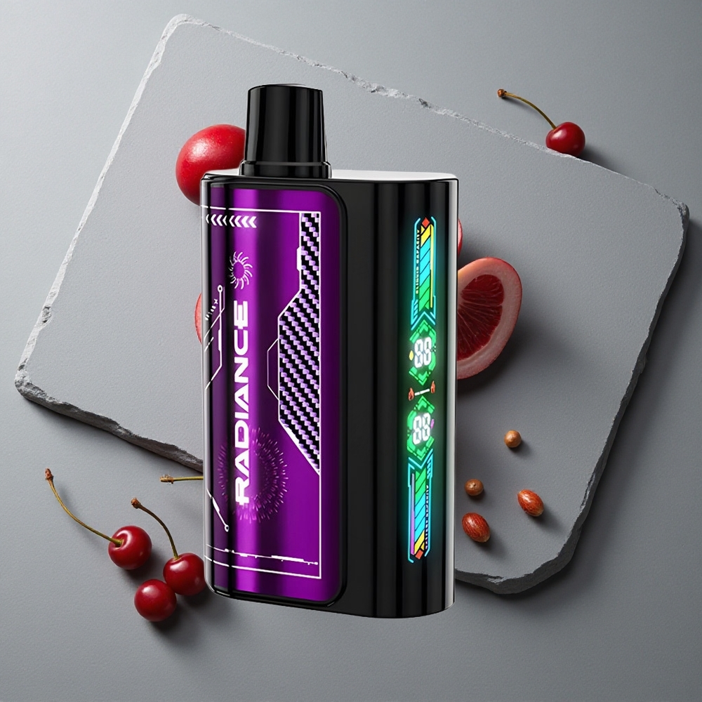 JNR Radiance 31000 Puffs Vape de unică folosință Cireșă-Boabe cu Ecran Animă Smart și Baterie Reîncărcabilă 950 mAh