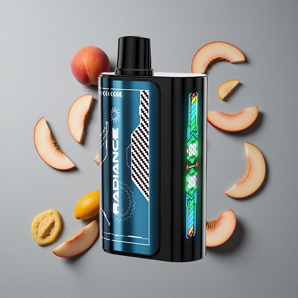 JNR Radiance 31000 Puffs Vape de unică folosință Piersică de Vară Gheață cu Ecran Anim