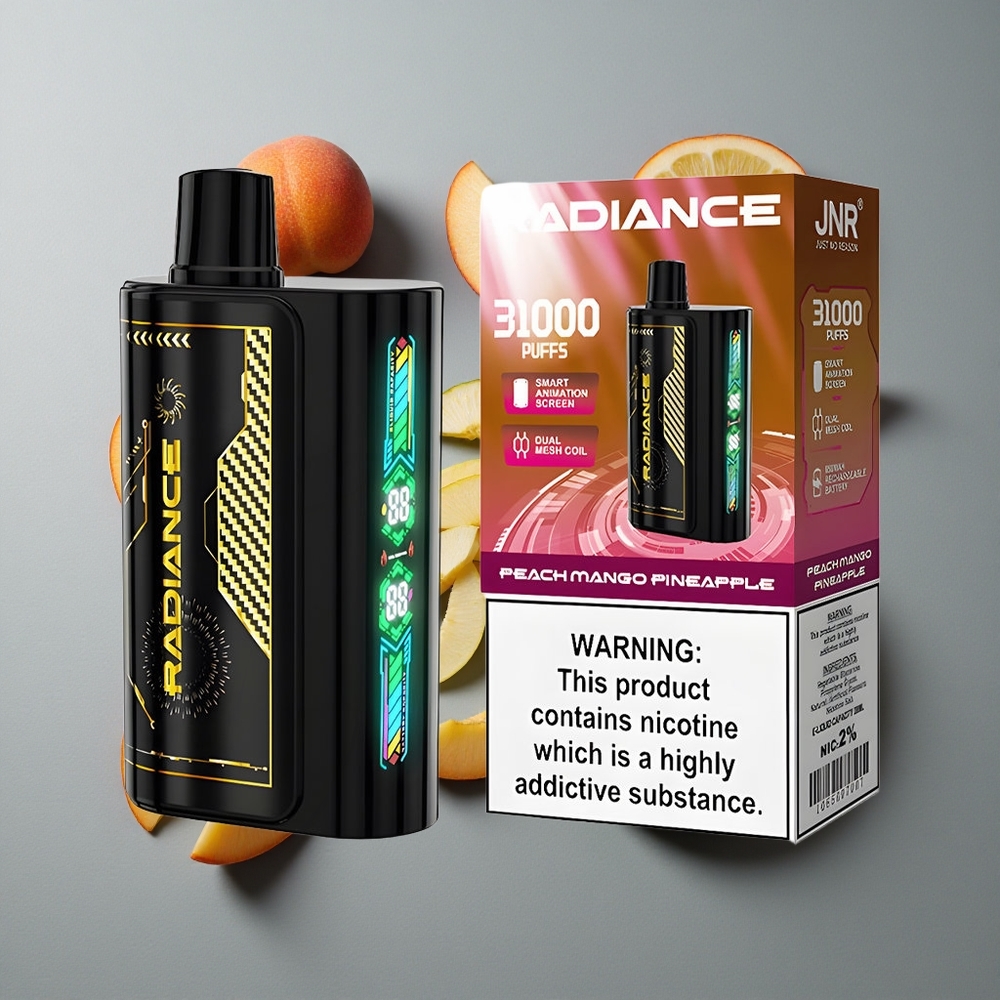JNR Radiance 31000 Puffs Vape de unică folosință piersică mango ananas cu Baterie Reîncărcabilă 950 mAh