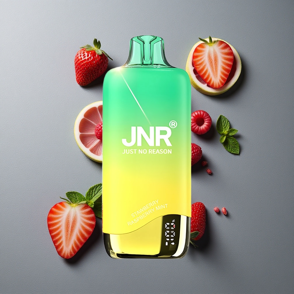JNR Rainbow 10500 Puffs Capsă Dispozabilă cu Baterie 600mAh și Aromă de Căpșuni Zmeură Mentă