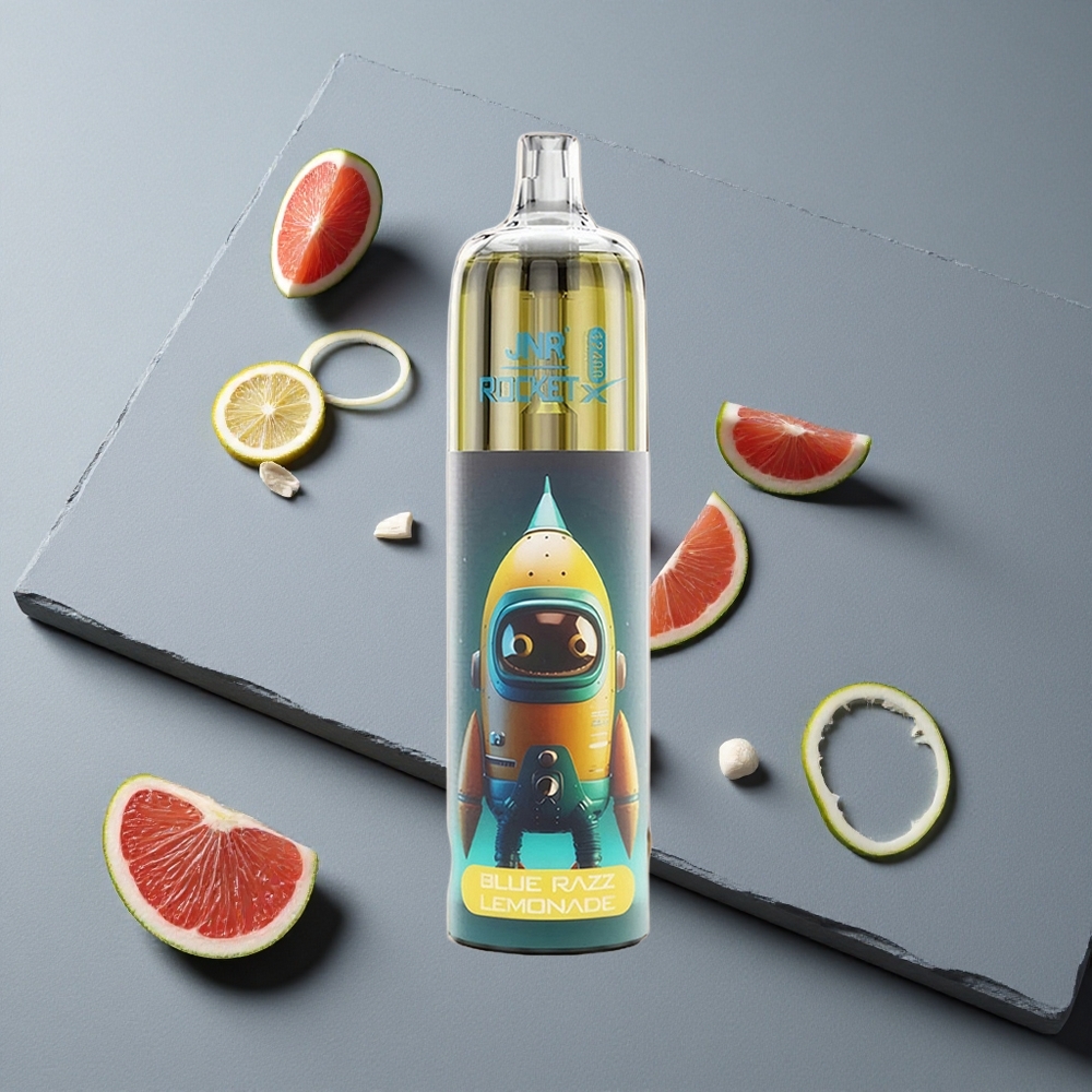 JNR Rocket-X 12400 Puffs Dispozabil Vape Afișaj RGB Lamaș 1.2ohm Coș de Rețea Blue Razz Lemonade