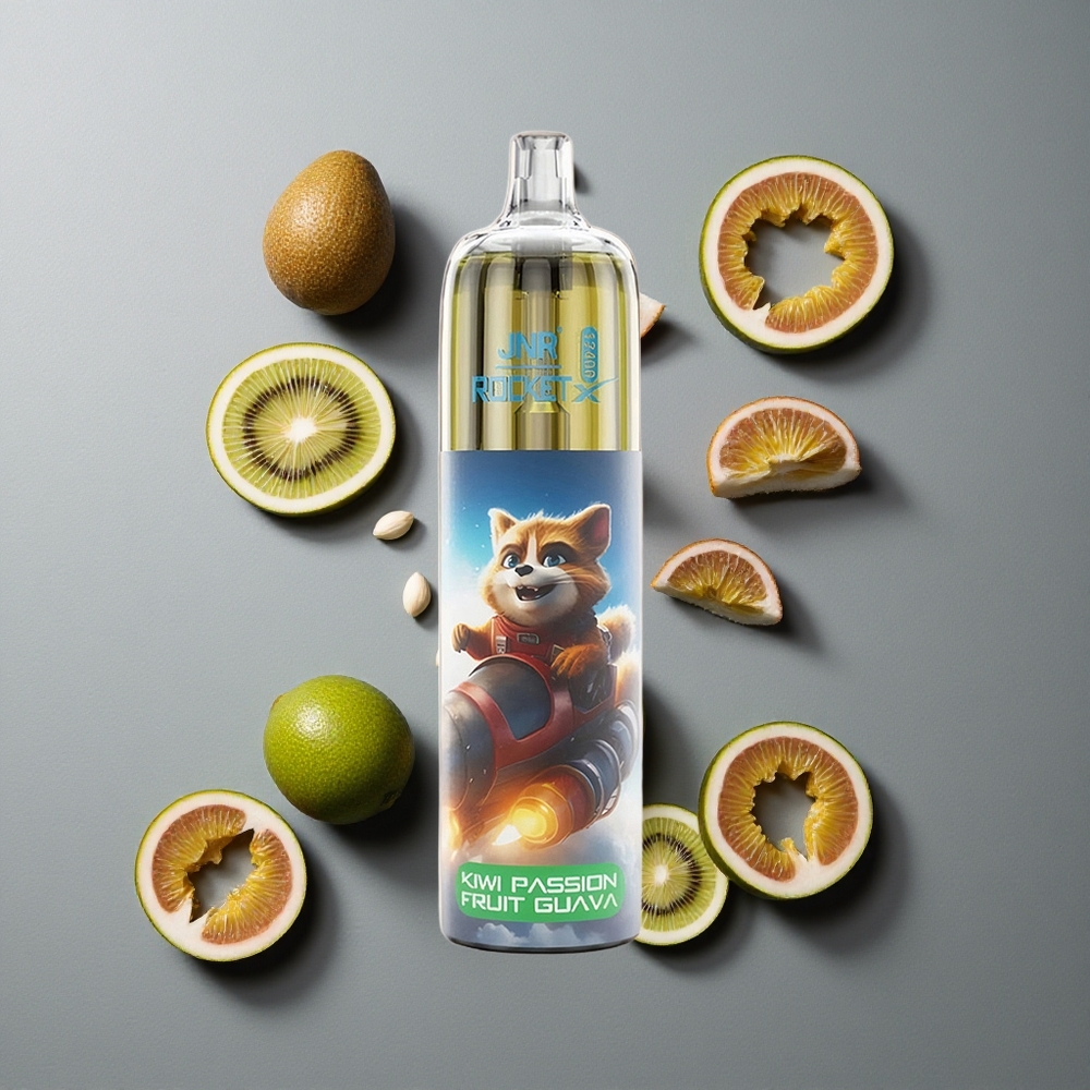 JNR Rocket-X 12400 Puffs Vape de unică folosință Kiwi Fructul Pasiei Guava cu Încărcare Rapidă Type-C și Capacitate Baterie 850mAh