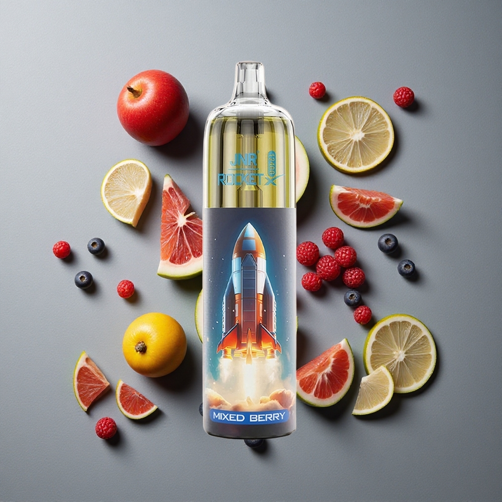 JNR Rocket-X 12400 Puffs Vape de unică folosință Mixed Berry (Afructe de pădure) cu RGB și 850mAh
