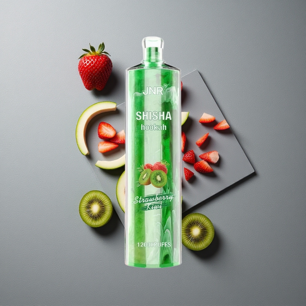 JNR Shisha Hookah 12000 Puffs Capsa de E-Lichid 24ml Capsuni Kiwi