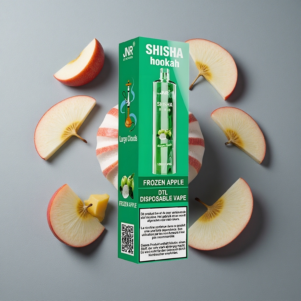 JNR Shisha Hookah 12000 Puffs Țeavă Dispozabilă Măr Înghețat 24ml