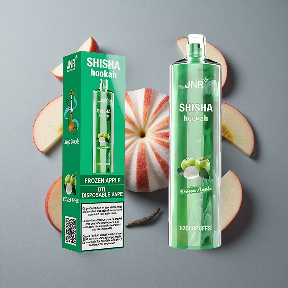 JNR Shisha Hookah 12000 Puffs Țeavă Dispozabilă Măr Înghețat 24ml