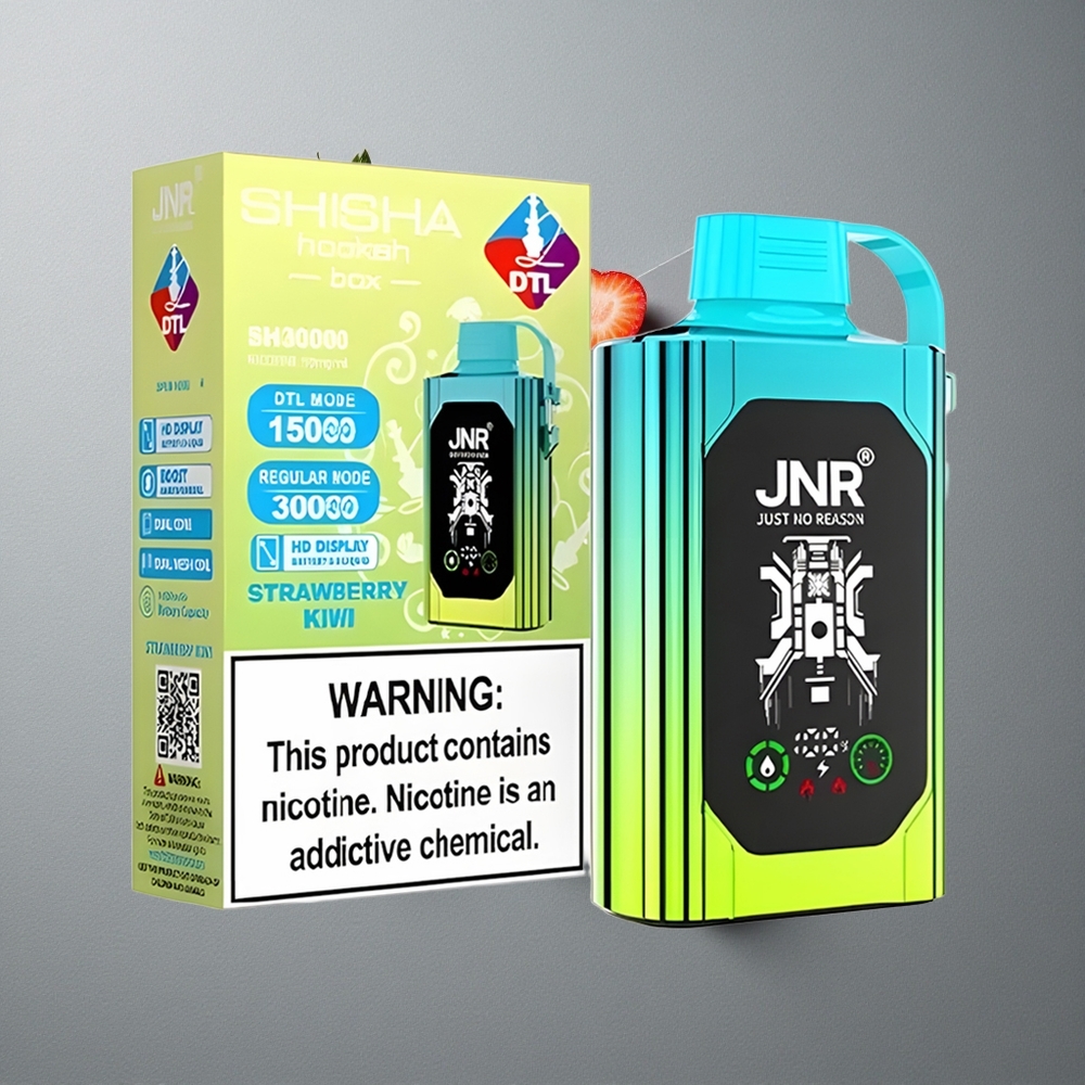 JNR Shisha Hookah Box 20500 Puffs Afișaj HD Capsuni Kiwi