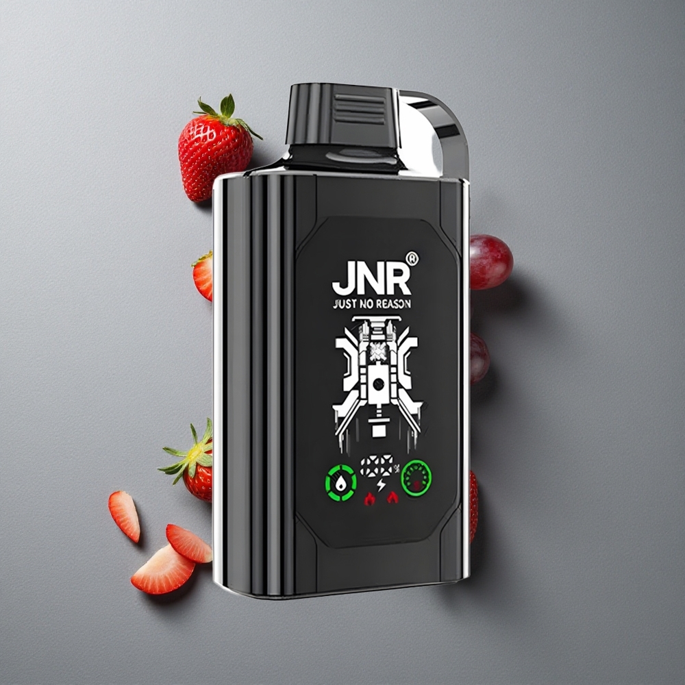 JNR Shisha Hookah Box 20500 Puffs Afine Căpșuni cu Display HD și 25ml E-lichid