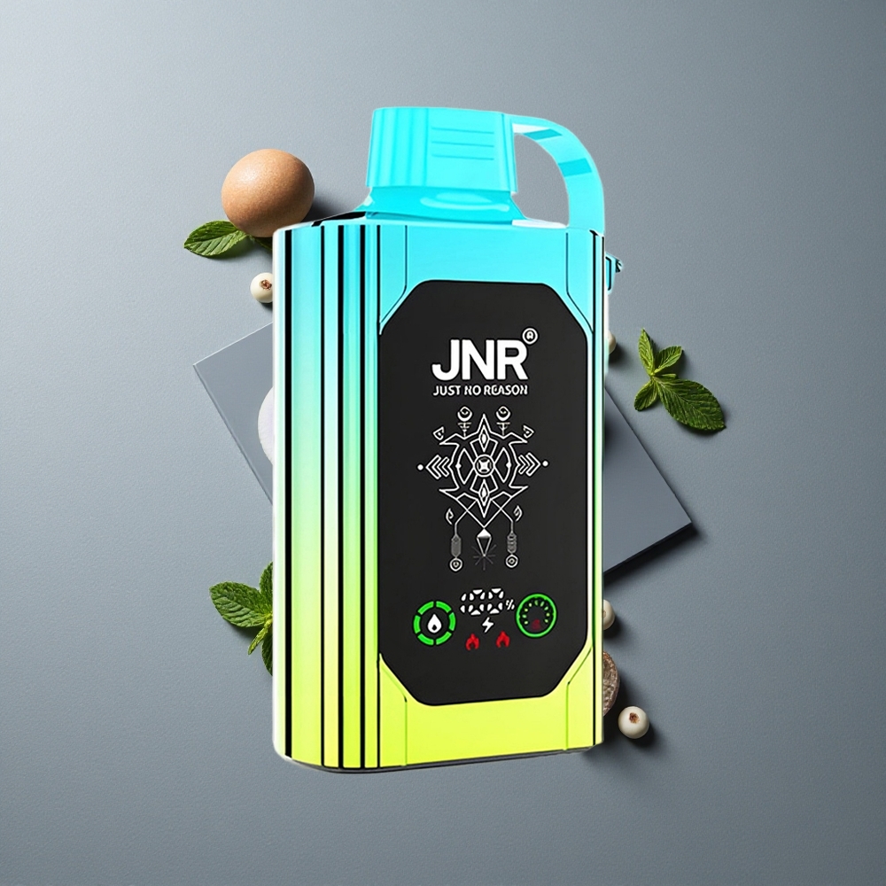 JNR Shisha Hookah Box 20500 Puffs Afumătură de Afine Mentă cu Display HD și Încărcare Rapidă Type-C
