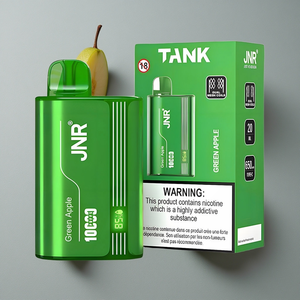 JNR Tank 10000 Puffs Măr Verde piersică pară cu Afișaj Digital