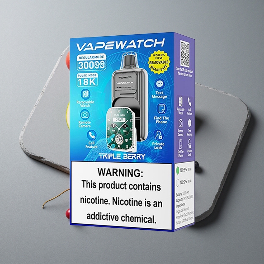 JNR Vape Watch 30000 Puffs Triple Fructe de Pădure cu 19mL lichid și încărcare Type-C Rapidă