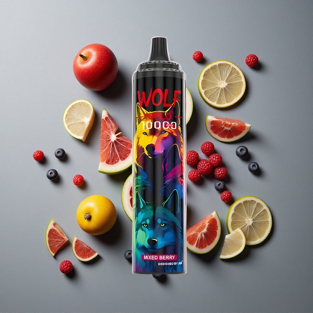 JNR Wolf Niplo 10000 Puffs Coil 1.0 Ohm Amestec de Fructe de Pădure