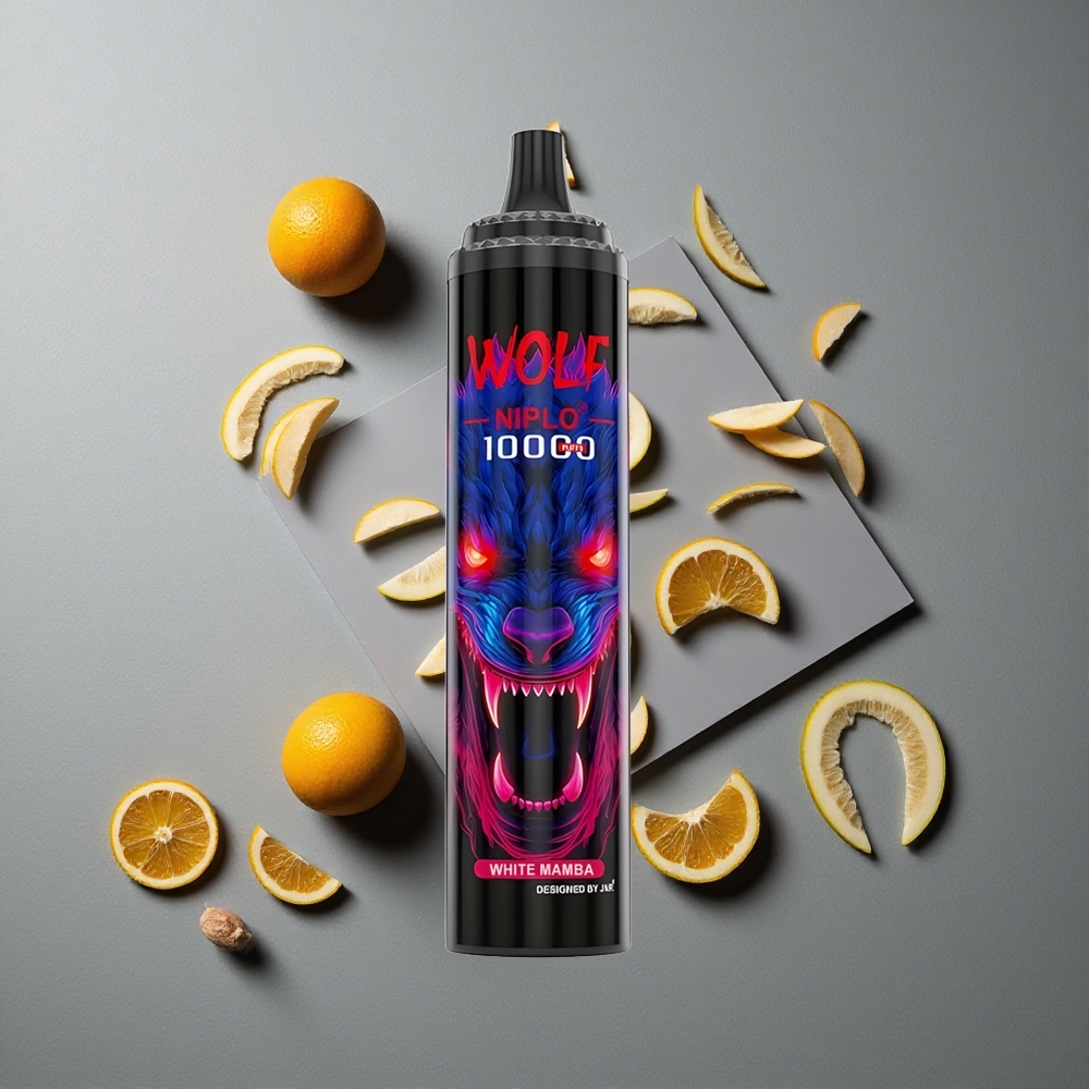 JNR Wolf Niplo 10000 Puffs Mamba Albă cu 20ml Lichid și Încărcare Rapidă Type-C