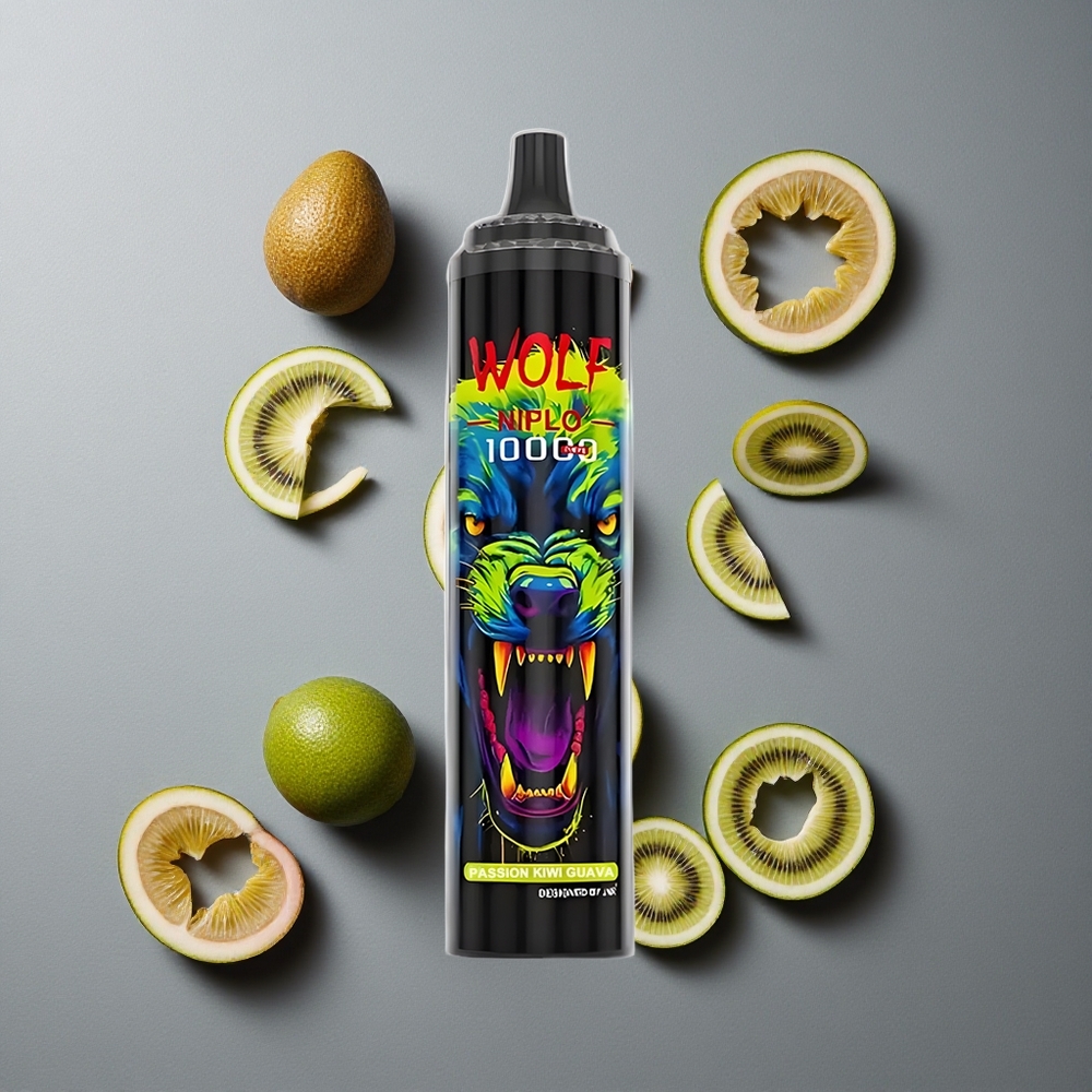 JNR Wolf Niplo 10000 Puffs Tutun de Pasăune Kiwi Guava cu Încărcare Rapidă Type-C