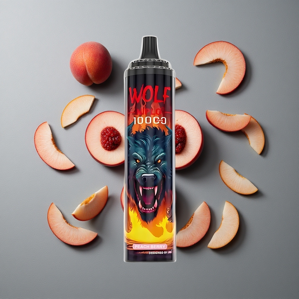 JNR Wolf Niplo 10000 Puffs Tutun de Piersică și Fructe de Pădure cu Încărcare Rapidă Type-C