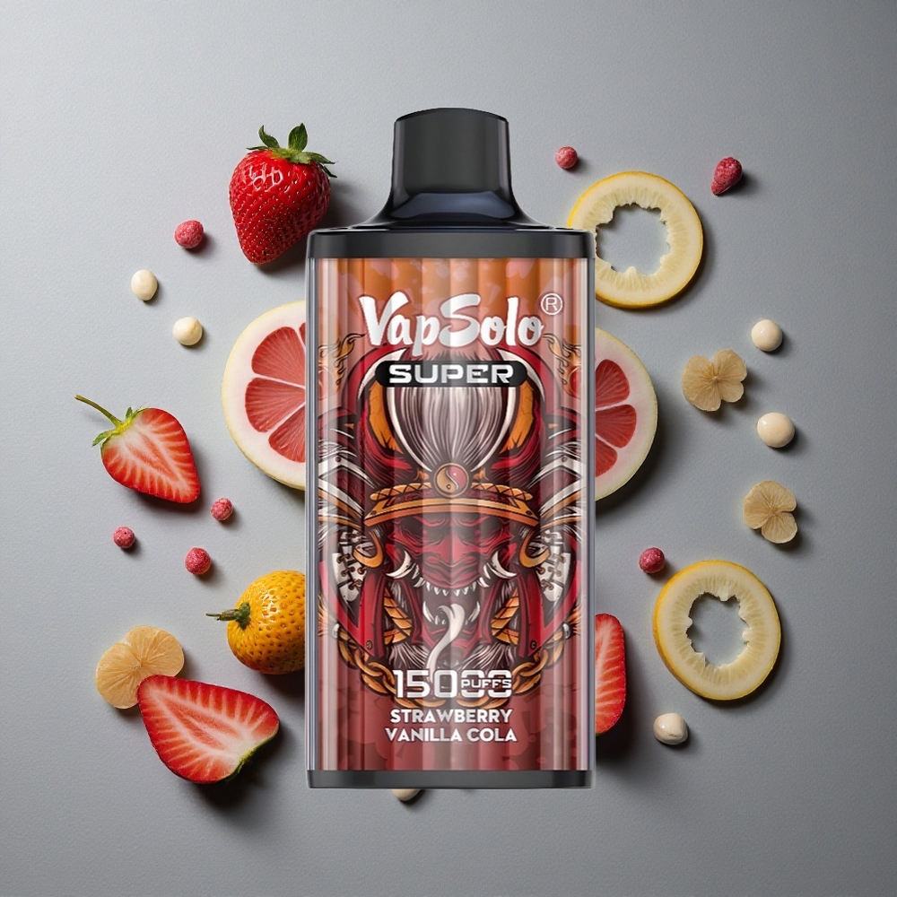 Vapsolo Super 15000 Puffs Capsă De Unica Folosință Capsuni Vanilie Cola cu 40ml lichid și 850mAh Vapsolo Super 15000 Puffs Capsă De Unica Folosință Capsuni Vanilie Cola cu 40ml lichid și 850mAh