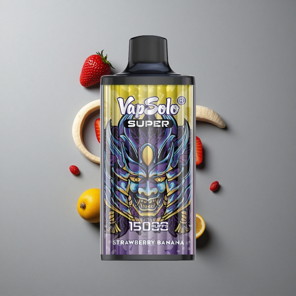 Vapsolo Super 15000 Puffs Capsa Portabilă cu 40ml Lichid și Aroma de Căpșuni-Banane Vapsolo Super 15000 Puffs Capsa Portabilă cu 40ml Lichid și Aroma de Căpșuni-Banane