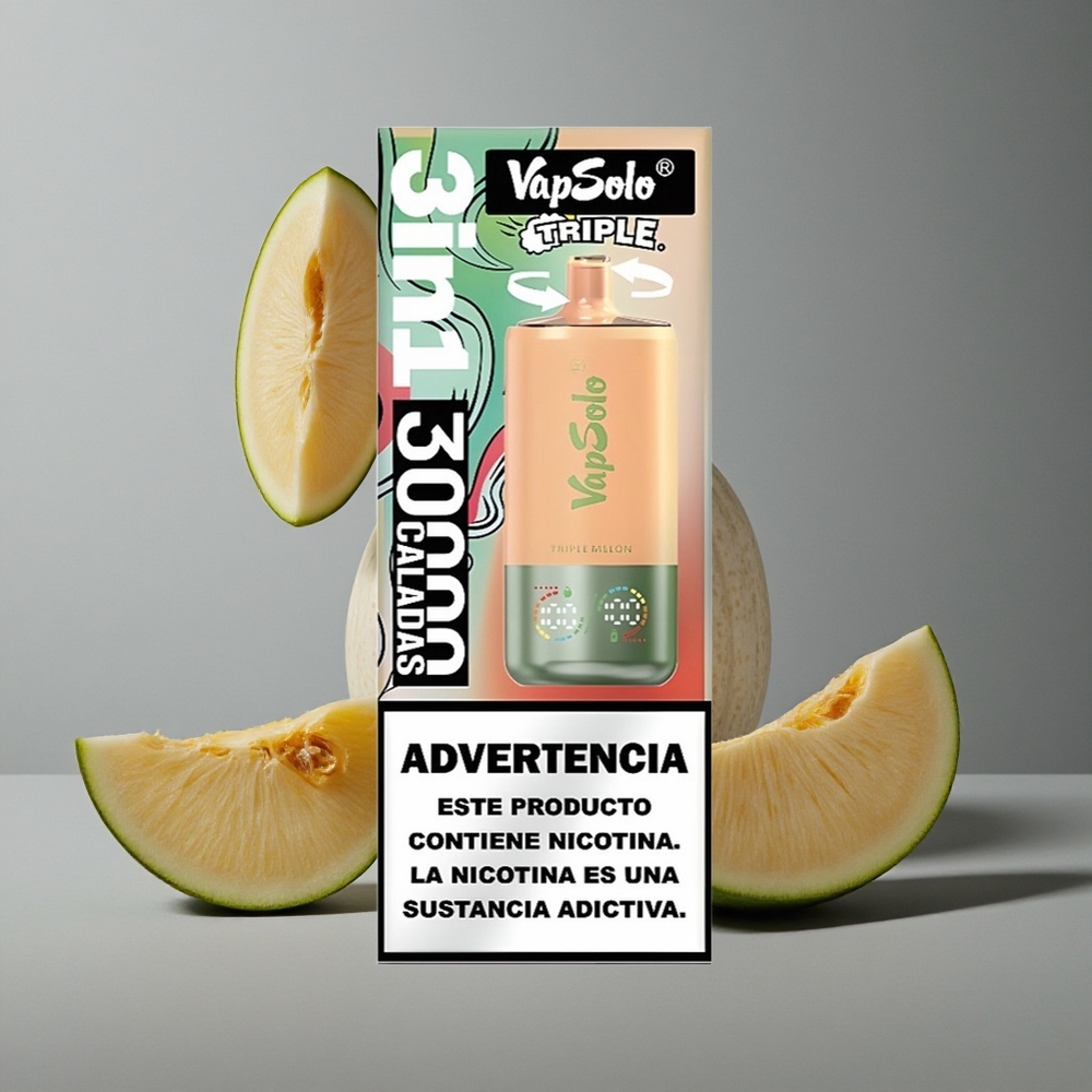 VapSolo Triple 30000 Puffs Aroma Triple Pepene cu Port Type-C și 40ml E-Lichid