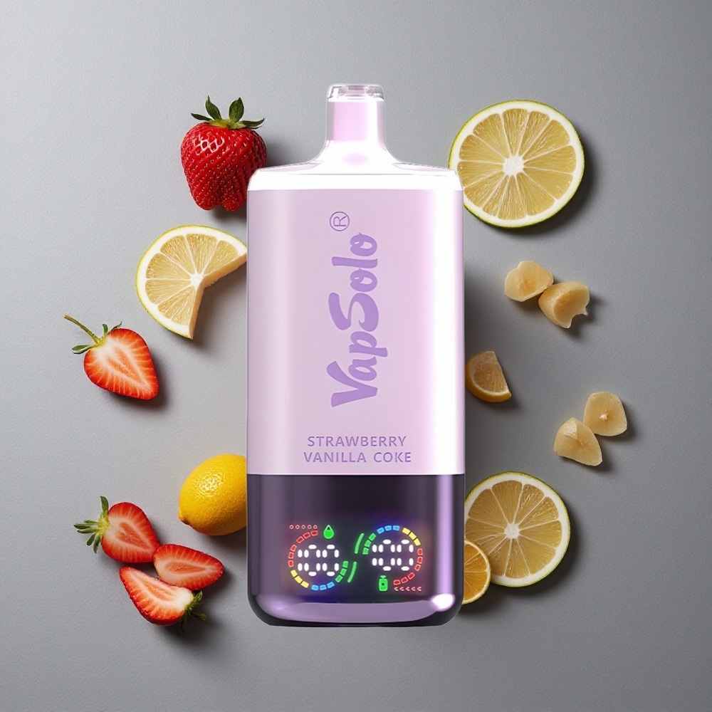VapSolo Triple 30000 Puffs Capsa de Vanilie cu Căpșuni Port de Încărcare Type-C VapSolo Triple 30000 Puffs Capsa de Vanilie cu Căpșuni Port de Încărcare Type-C
